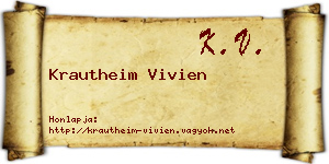 Krautheim Vivien névjegykártya